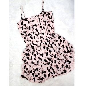 Banana Republic Womens Pink Black Spaghetti Strap